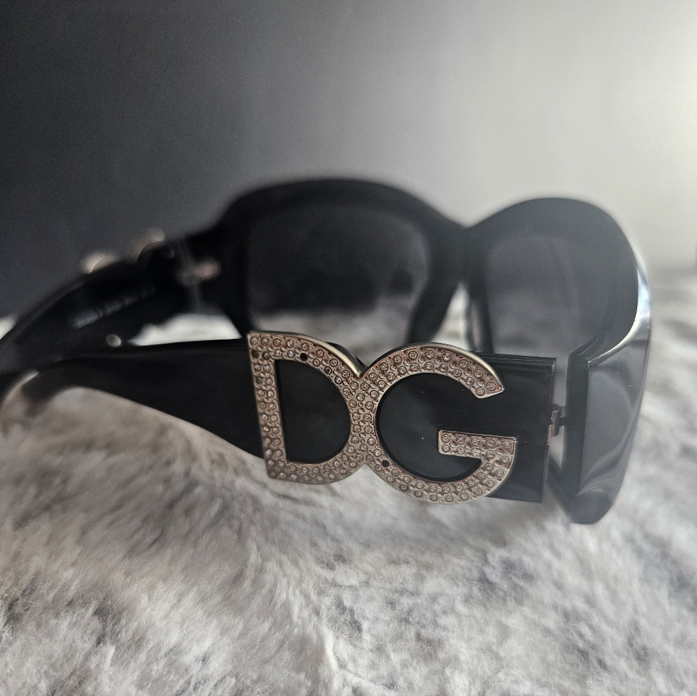 Dolce & Gabbana Black Sunglasses with Silver Accents - Picture 2 of 5
